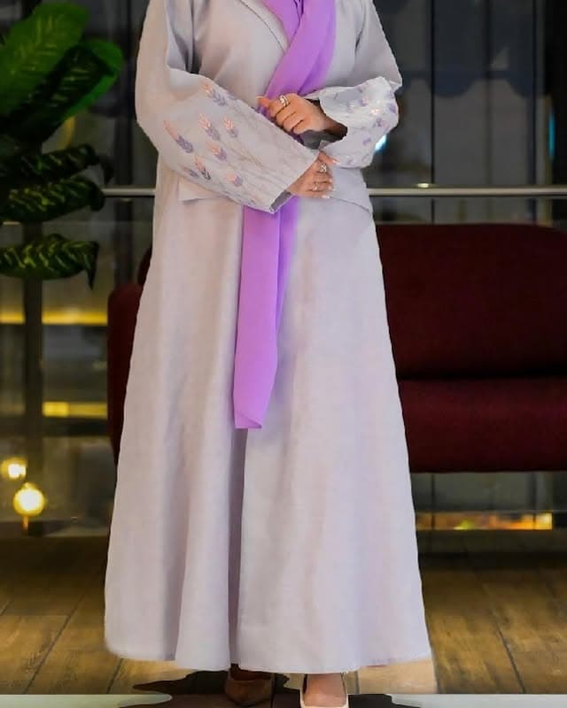 lilac evening abaya