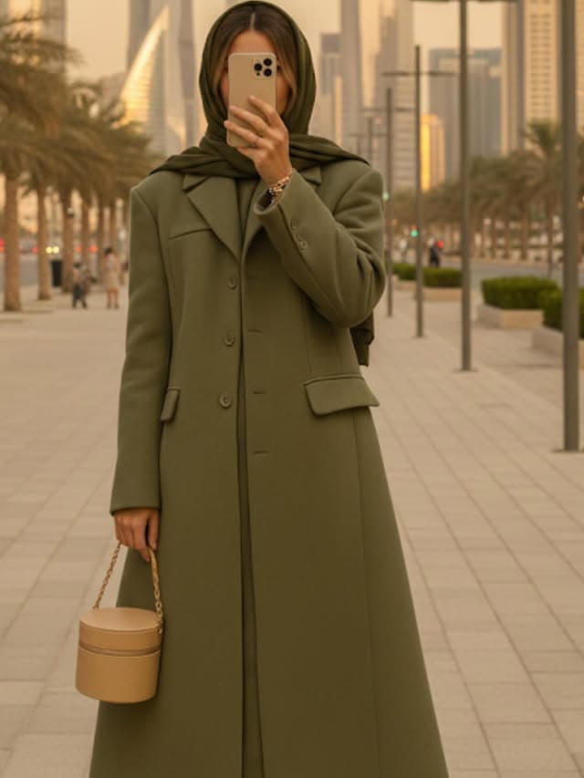 olive green abaya